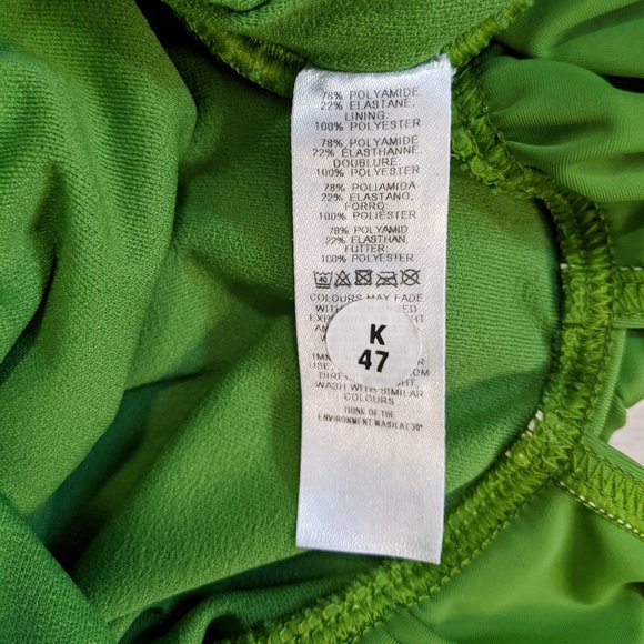 ASOS Swim Green Plunge Neckline Bathing Suit 4 - Picture 7 of 10